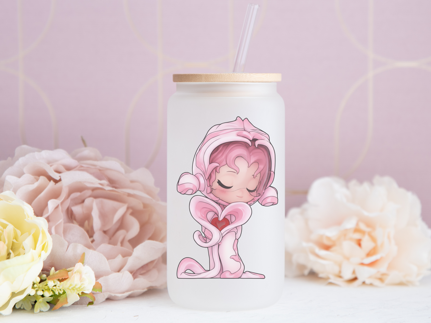 16 oz SkullPanda Glass Can