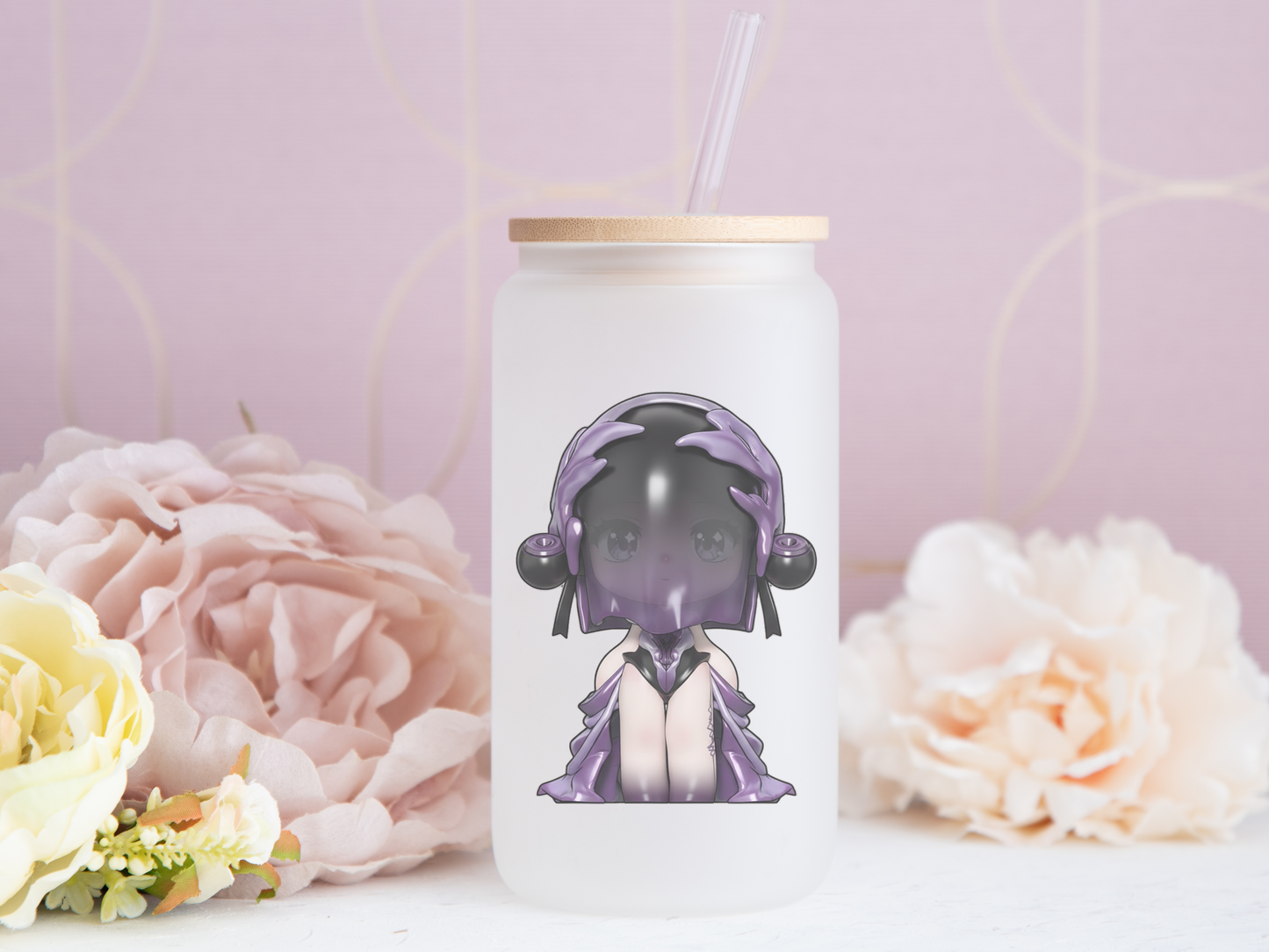 16 oz SkullPanda Glass Can