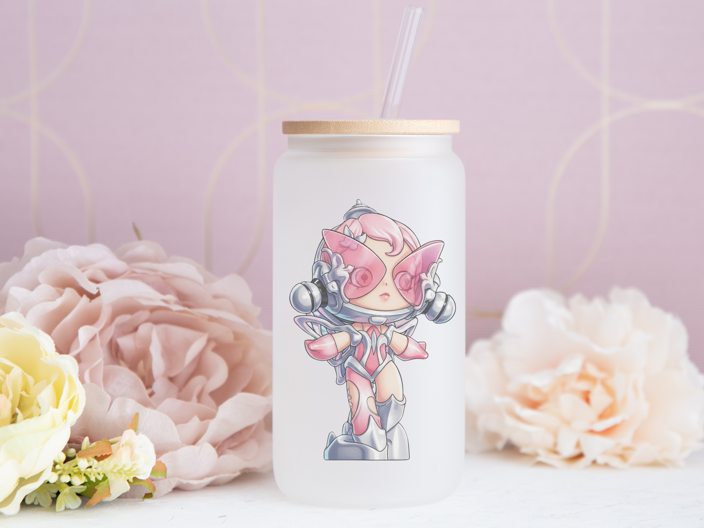 16 oz SkullPanda Glass Can
