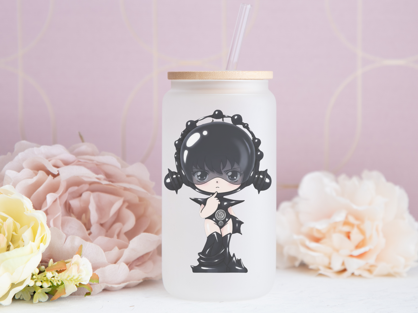 16 oz SkullPanda Glass Can