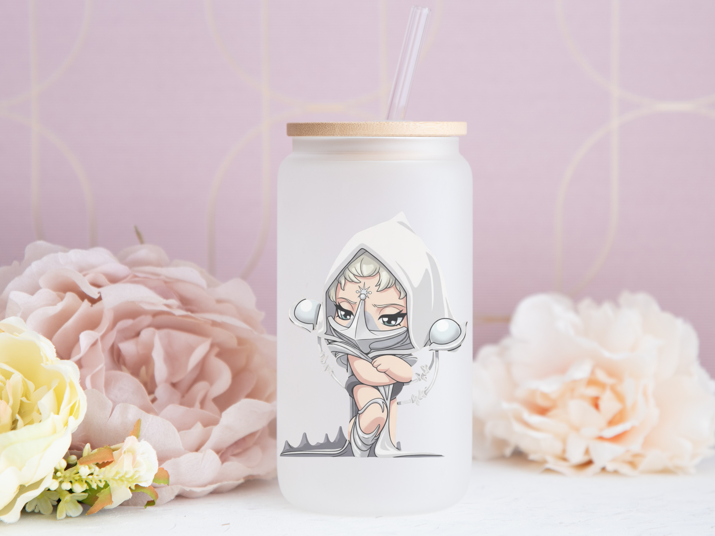 16 oz SkullPanda Glass Can