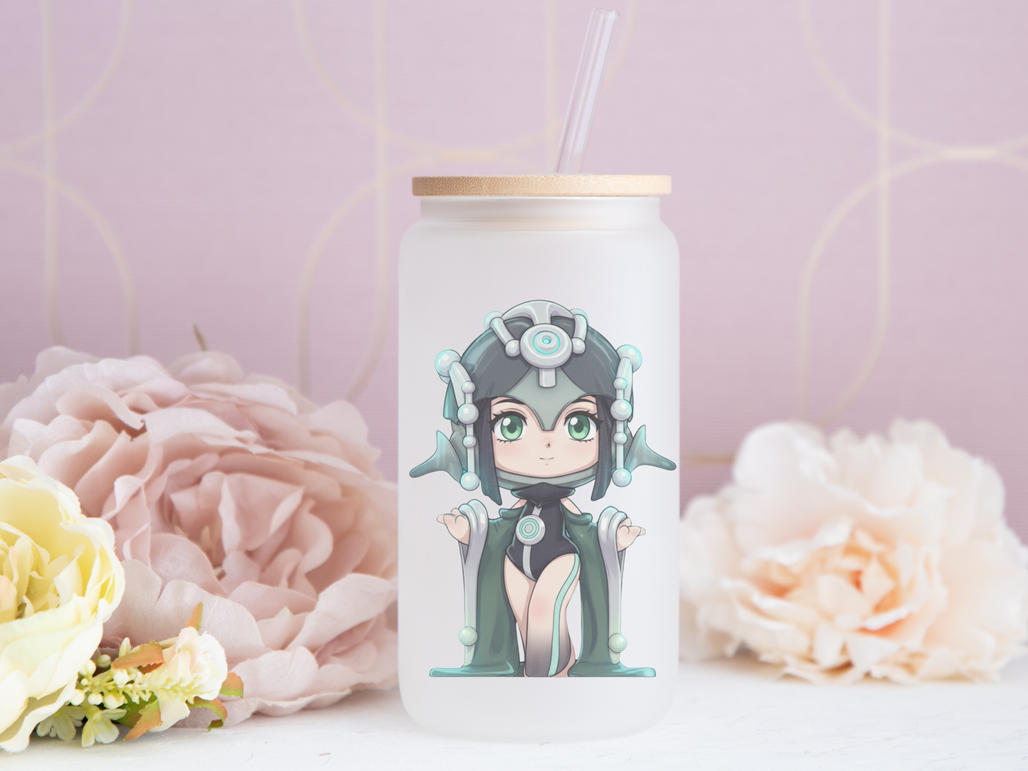 16 oz SkullPanda Glass Can