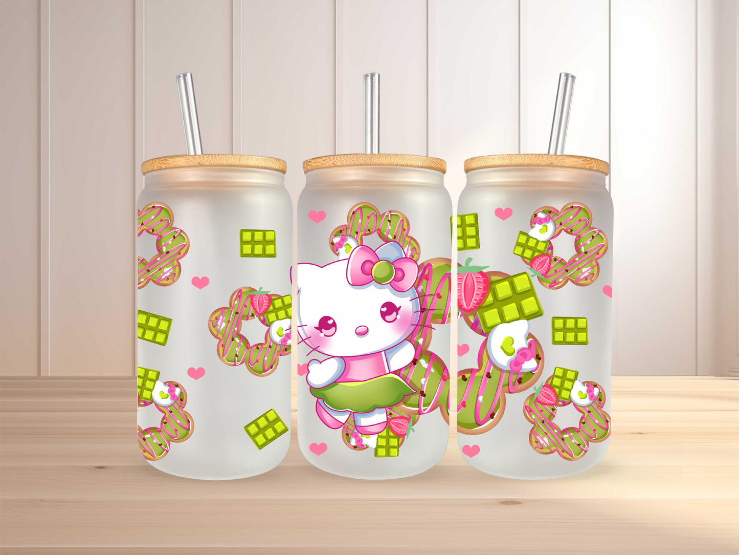 16 oz Kawaii Mochi Glass Can