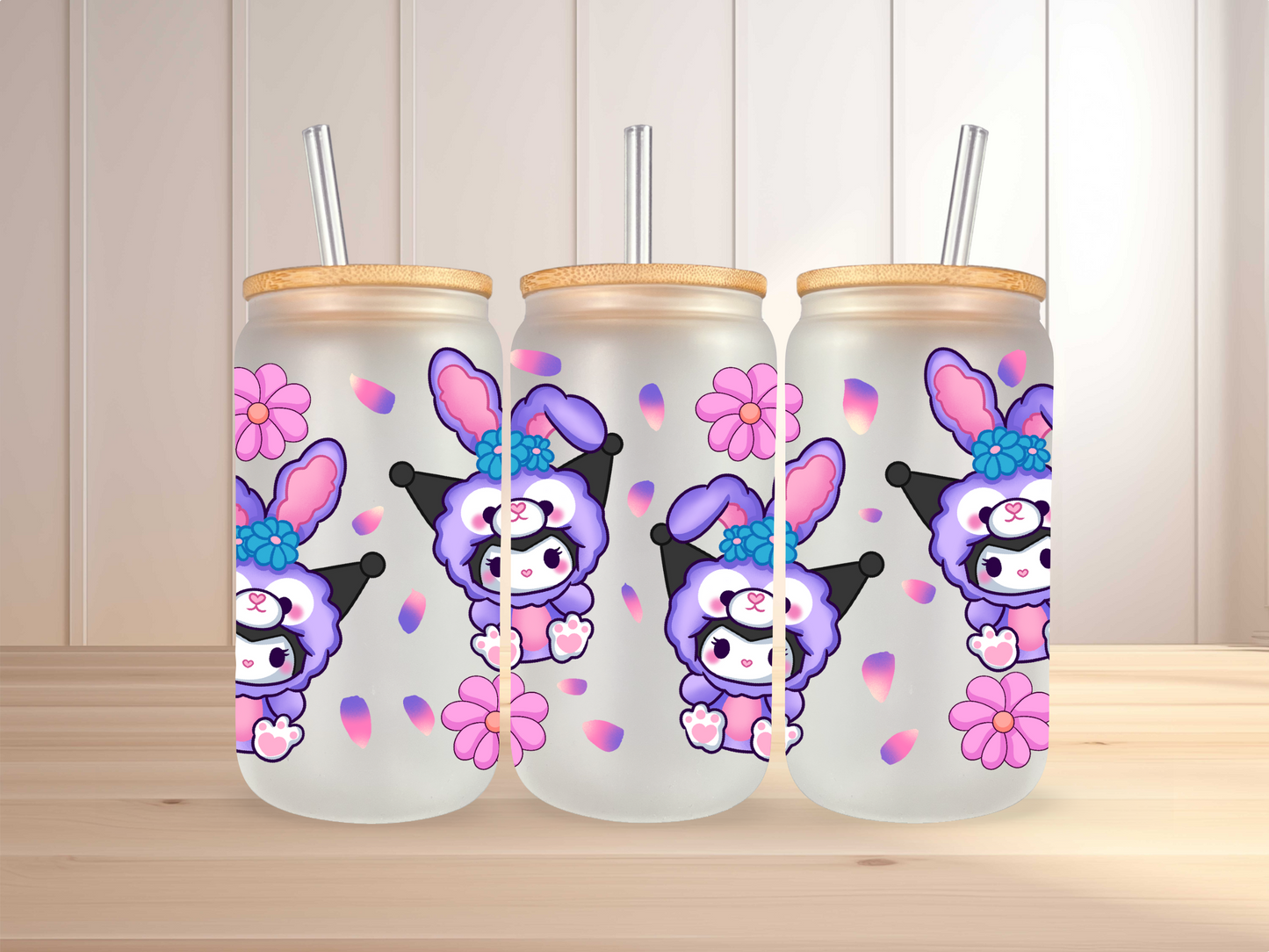 16 oz Kawaii Plushes Glass Can