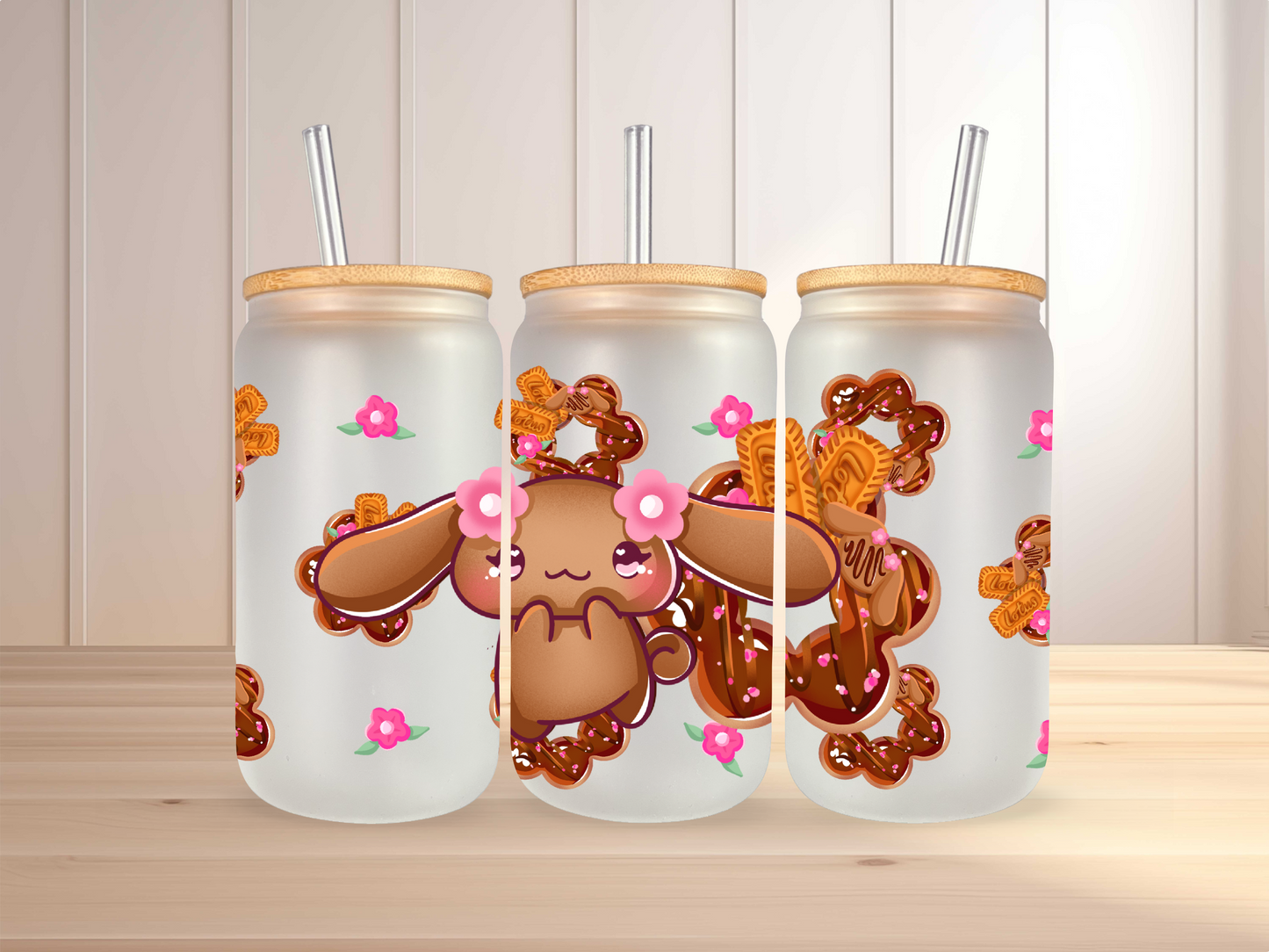 16 oz Kawaii Mochi Glass Can