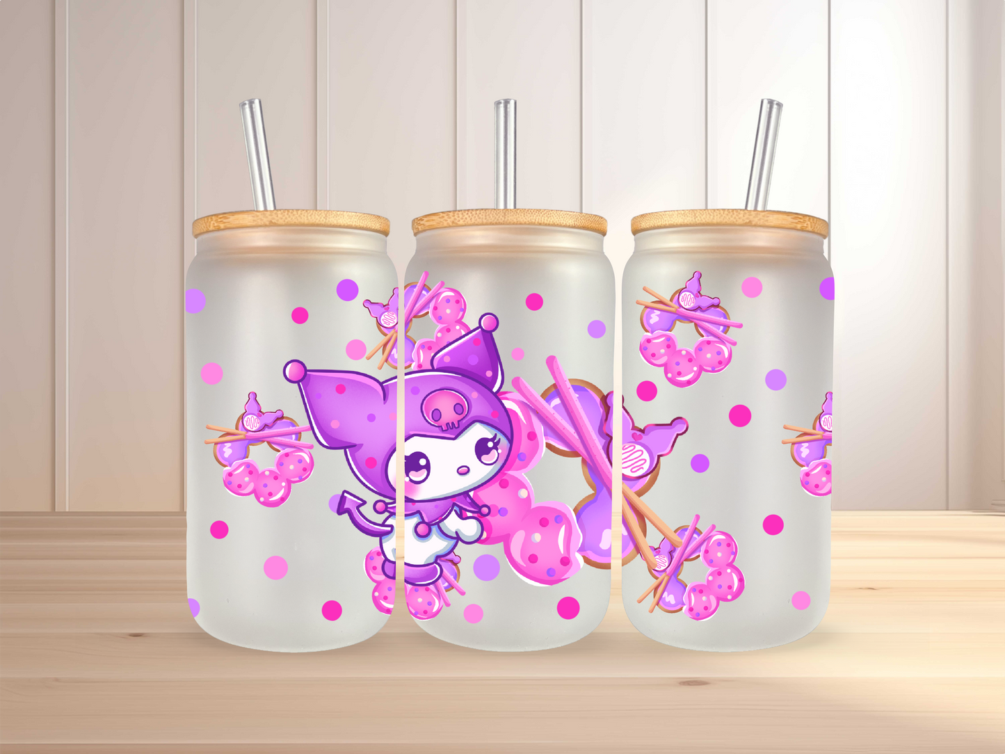 16 oz Kawaii Mochi Glass Can