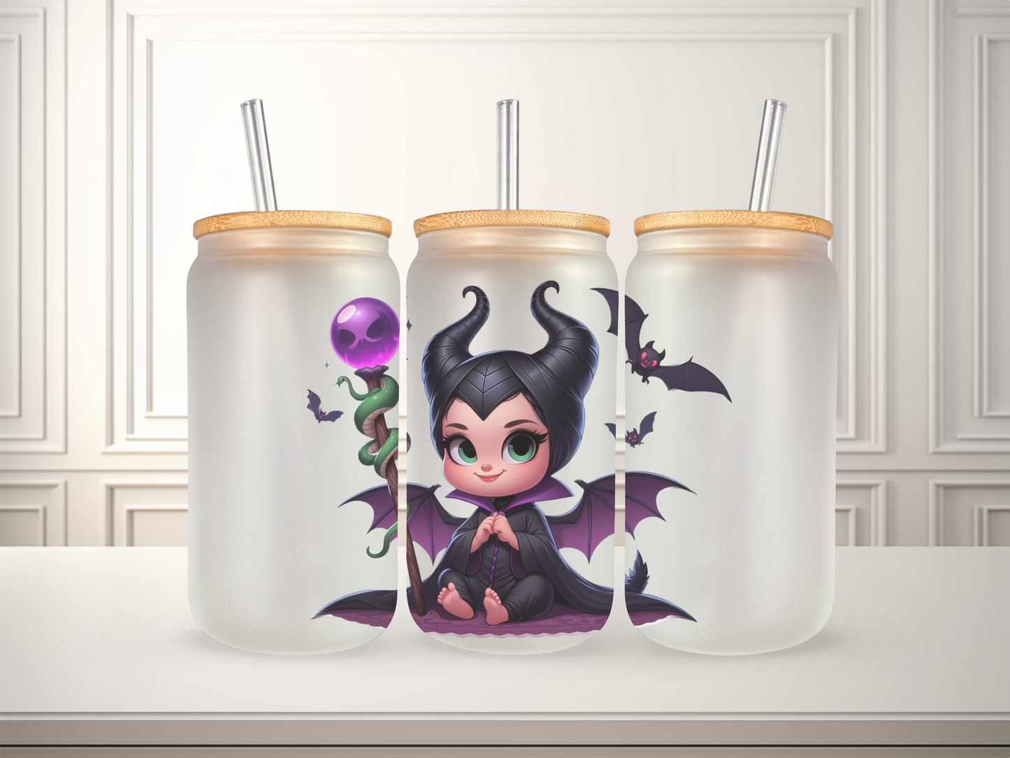 16 oz Baby Villains Glass Can
