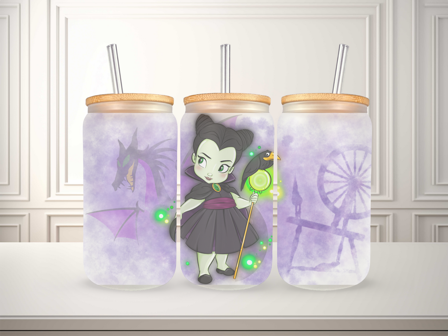 16 oz Baby Villains Glass Can