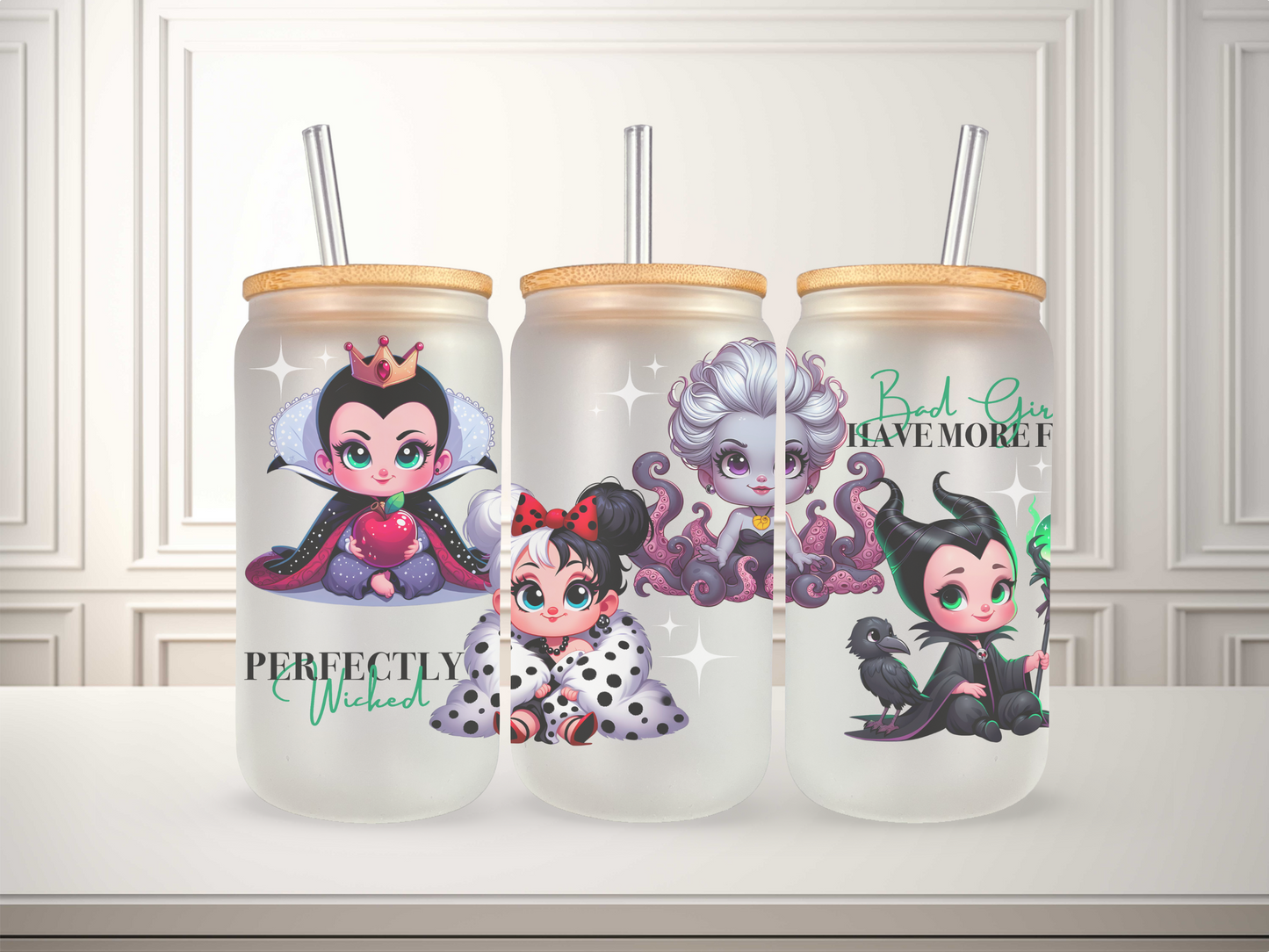 16 oz Baby Villains Glass Can