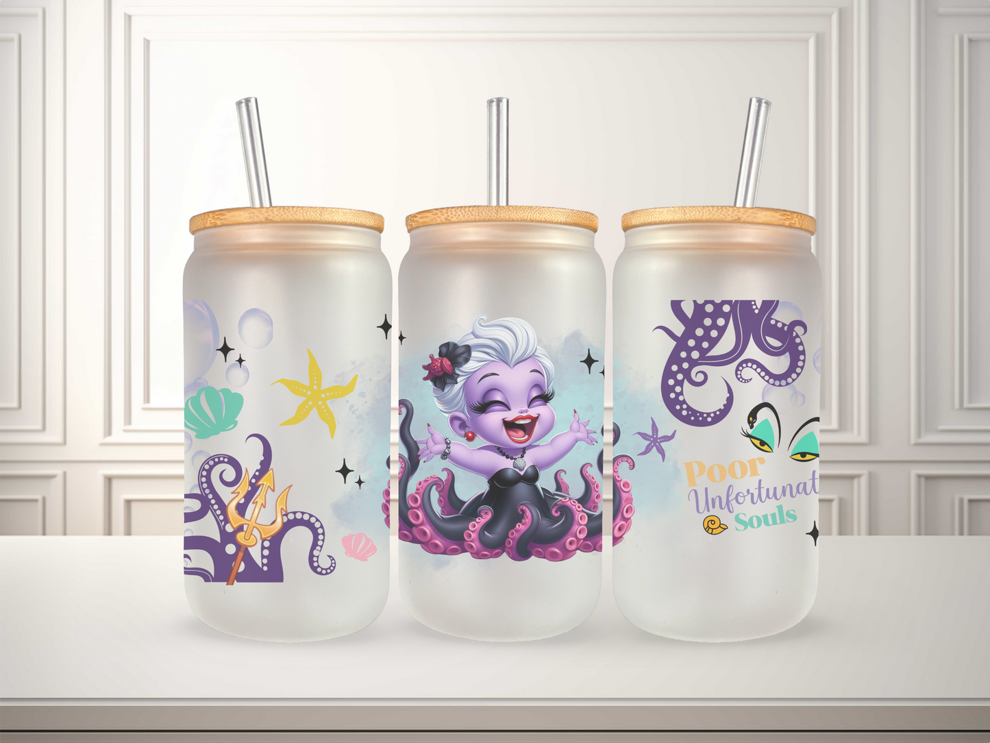 16 oz Baby Villains Glass Can