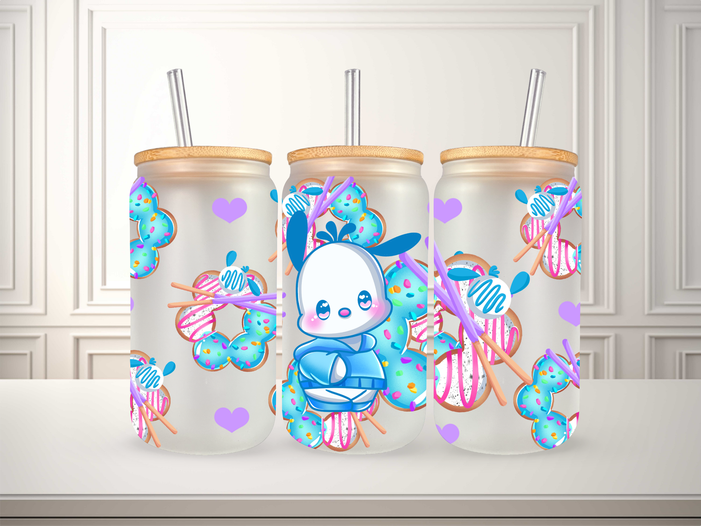16 oz Kawaii Mochi Glass Can