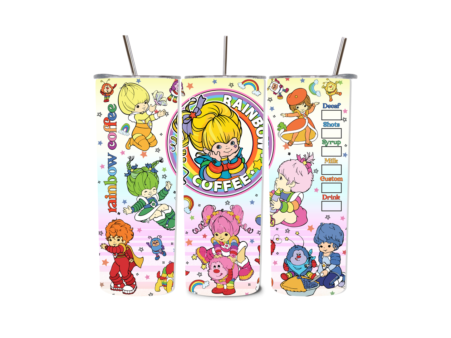 20 oz Rainbow Brite Tumblers