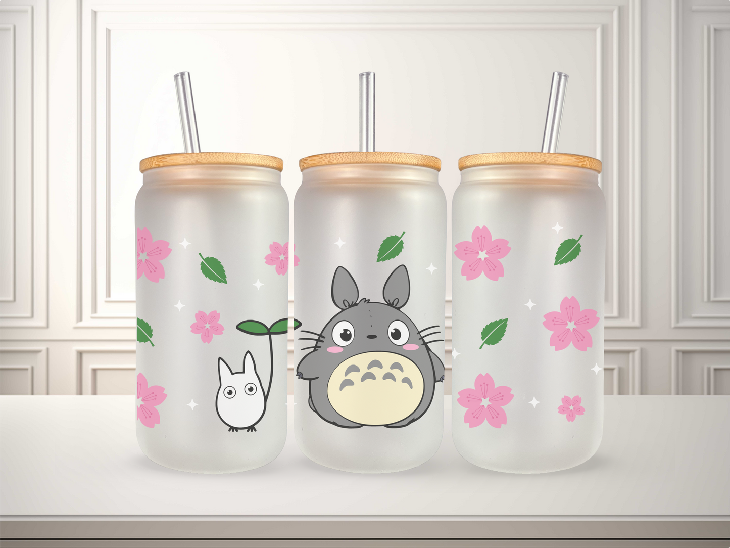 16 oz Totoro Glass Can
