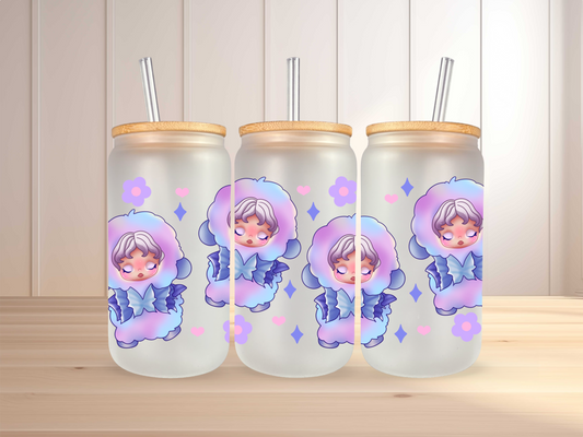 16 oz SkullPanda Glass Can