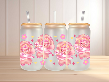 16 oz SkullPanda Glass Can