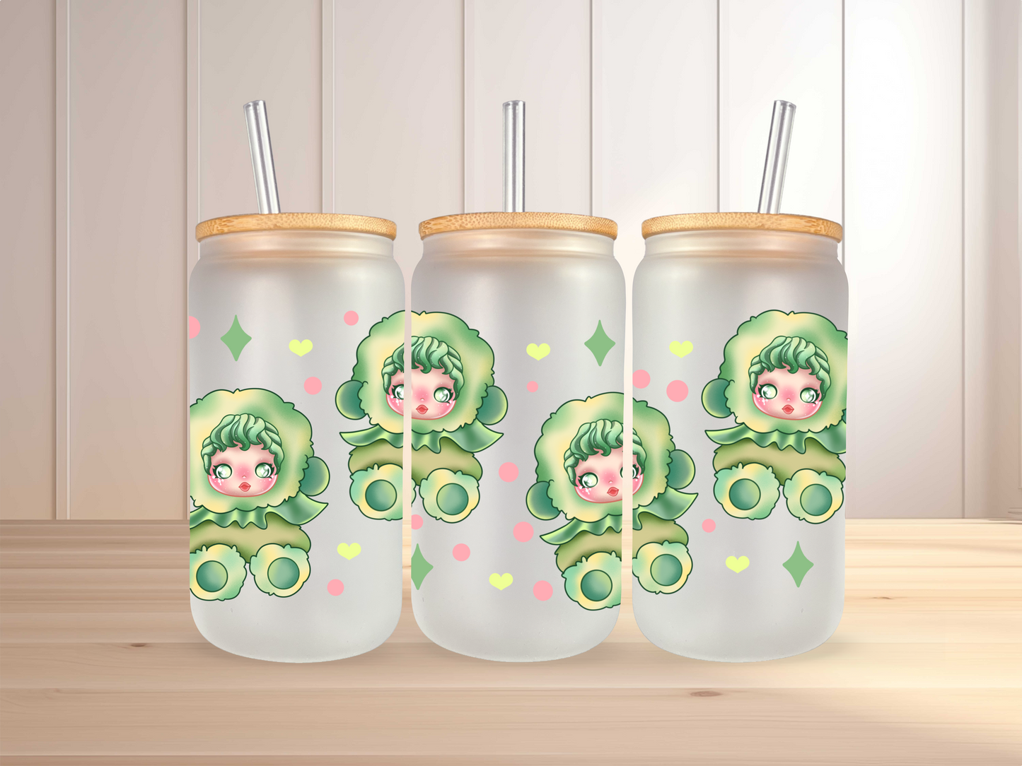 16 oz SkullPanda Glass Can