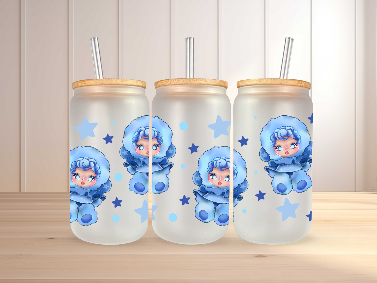 16 oz SkullPanda Glass Can