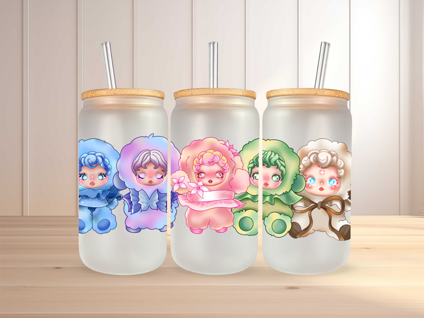 16 oz SkullPanda Glass Can